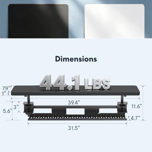 FlexiSpot Under Desk Cable Management Tray with Monitor Riser, No Drill
