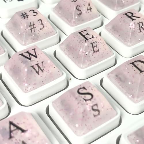 80 Pcs Long Nails Raised Keyboard Stickers for Typing & Gaming Gap Expander