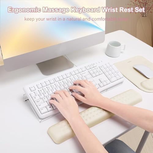 MOSISO Keyboard Stand&Wrist Rest Support for Keyboard &Mouse Pad Set