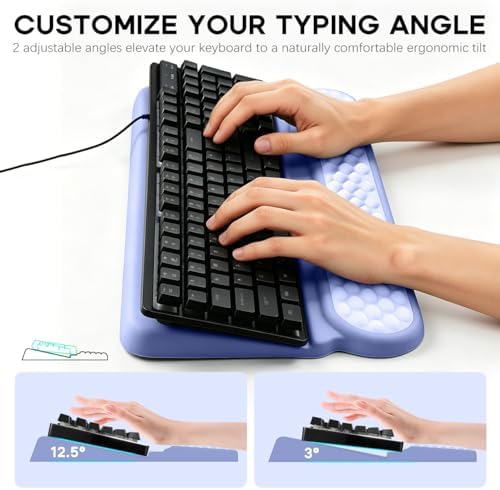 Wrist Rest with Keyboard Stand, Ergonomic Memory Foam Wrist Support