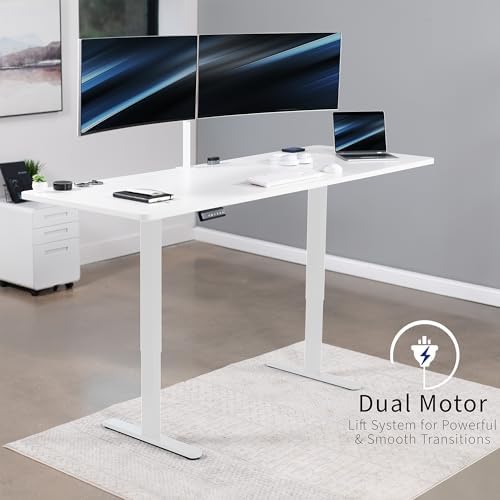 VIVO White 83 x 30 in Standing Desk, DESK-KIT-E2W84-30W