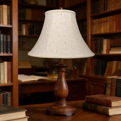 Linen Bell Lampshade, 6" x 13" x 10", Replacement Lamp shade, Pack 1
