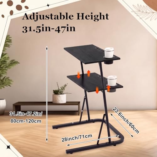 Weysat Walking Pad Desk, Adjustable Height Treadmill Desk, 31.5"-47.2"