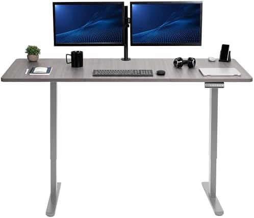 VIVO Dark Gray 71 x 30 in Standing Desk, DESK-KIT-E2G7G