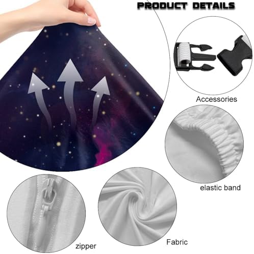 Cat Galaxy Gaming Chair Protector Slipcover 4-Piece Fits Office/PC Boss Recliners Anti-Scratch Washable with Zipper for Living Room