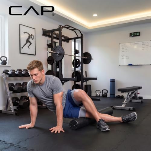 CAP 24-Inch Firm High-Density Foam Roller, Exercise & Recovery Massage, Black