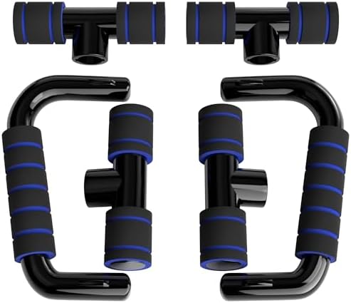 READAEER Push Up Bars Gym Exercise Equipment Fitness 1 Pair Pushup Handles with Cushioned Foam Grip and Non-Slip Sturdy Structure Push Up Bars for Men & Women