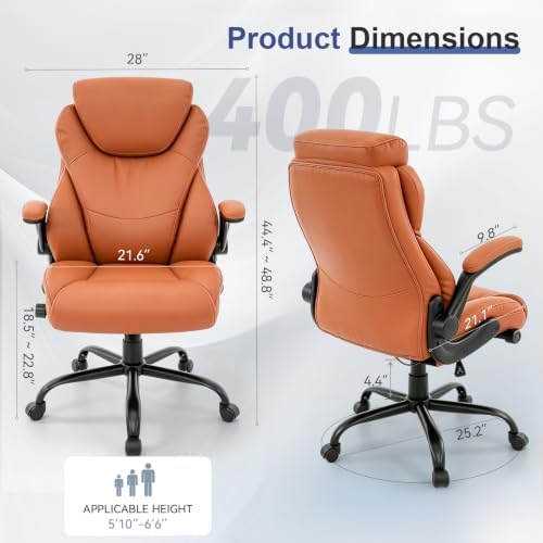 Big and Tall Office Chair, Heavy Duty Ergonomic Office Desk Chair Set of 5
