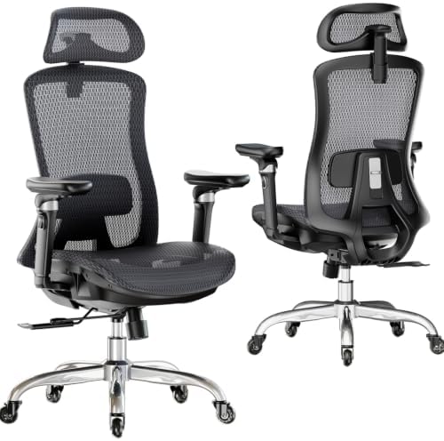 Marsail Big and Tall Mesh Ergonomic Office Chair with 6D Armrests