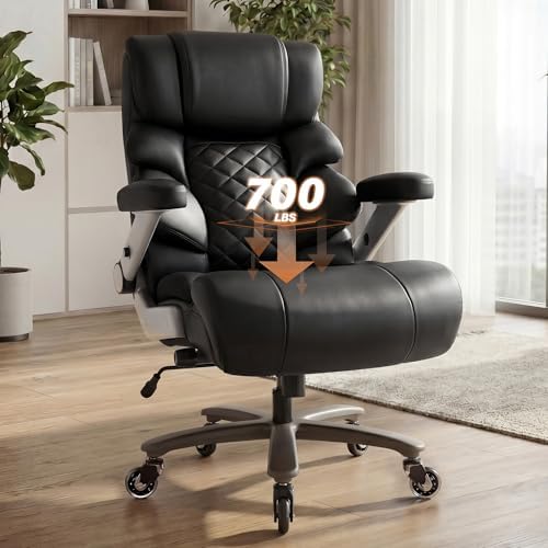 VUZI 700lbs Big and Tall Office Chair, Large Executive Leather Desk Chair