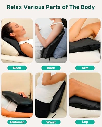 Snailax Shiatsu Back Massager with Heat, Deep Tissue Neck Massager