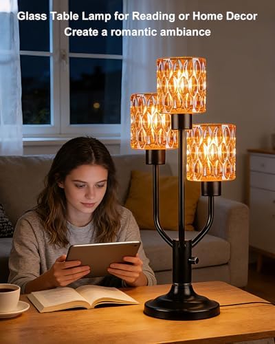 Lightdot Mid Century Modern Table Lamp for Living Room Vintage Dimmable
