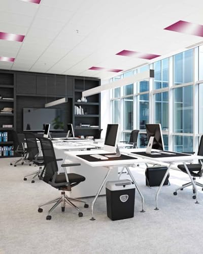 Rose Red Magnetic Fluorescent Light Covers for Ceiling Lights 2 x 4 Feet,White Gradient Minimalist Geometric Aesthetics Office Classroom Kitchen Drop Ceiling Light Covers Lighting Filters Shade 1 Pack