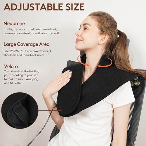 UTK Far Infrared Heating Pad for Neck and Shoulder and Back Pain Relief