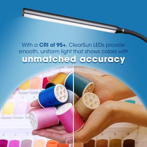 OttLite Extended Reach LED Desk Lamp, Black