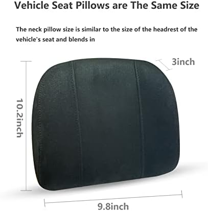 Forbell Premium Memory Foam Car Neck Pillow with Washable Cover - Provides Comfortable Neck Support for Driving and Travel 1pc(Black)