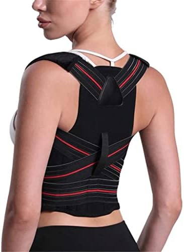 Adjustable Straight Back Posture Corrector Shoulder Lumbar Brace Spine Support Belt Adjustable Corset Correction Body (Size : Large)