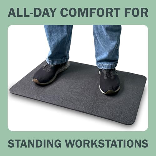 Standing Comfort Mat - 17" x 28" Anti Fatigue Foam Material - Floor Mat for Desk, Home, Office, Kitchen - Standing Desk Mat & Kitchen Floor Mat
