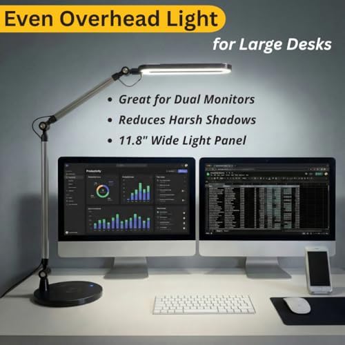 OTUS LED Architect Desk Lamp for Home Office, Adjustable Swing Arm