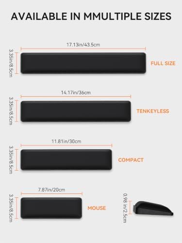 Cooling Gel Keyboard Wrist Rest, Ergonomic 14.17-in TKL Wrist Support