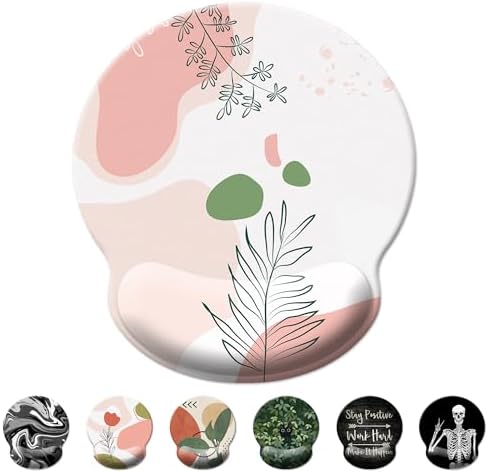Mouse Pad Wrist Support,Ergonomic Mouse Pad with Wrist Rest,Comfortable Mousepad with Smooth Wrist Rest,Pain Relief Mouse Pads for Non-Slip Base,Computer,Laptop,Office & Home (Modern Abstract3)