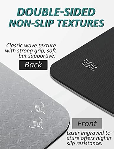 BEAUTYOVO Yoga Mat with Strap, 1/3 Inch Extra Thick Yoga Mat Double-sided Non Slip, Professional TPE Yoga Mats for Women Men, Workout Mat for Yoga, Pilates and Floor Exercises
