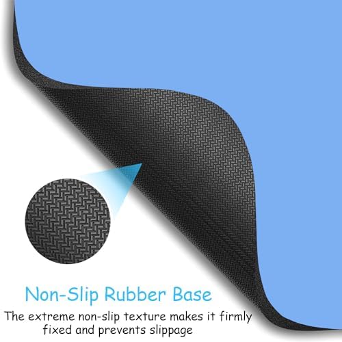 Mini Mouse Pad, 6x6 Inches, Waterproof Non-Slip Rubber Base, for Laptop, Keyboard Tray, Wireless Mouse, Home, Office, Travel (Blue)