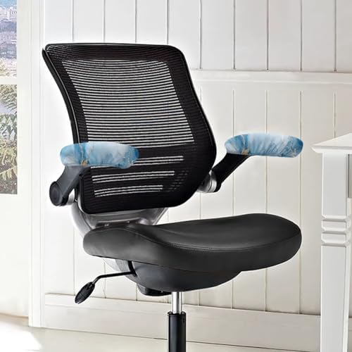 Marbling Print Gaming Chair Arm Rest Covers, Set of 2, Removable Stretchable Office Chair Arms Slipcovers with Elastic Band, Office Chair Armrest Covers, Home Decorations