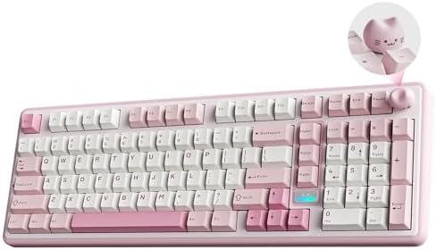 YUNZII B98 PRO 96% Wireless Mechanical Keyboard(Pink, Milk Switch)