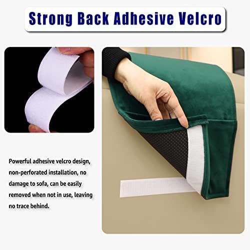 Velvet Recliner Headrest Pillow, Non-Slip Neck Support, Green