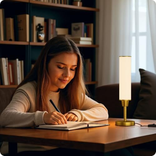 Nukanu Table Lamp with Remote, Gold