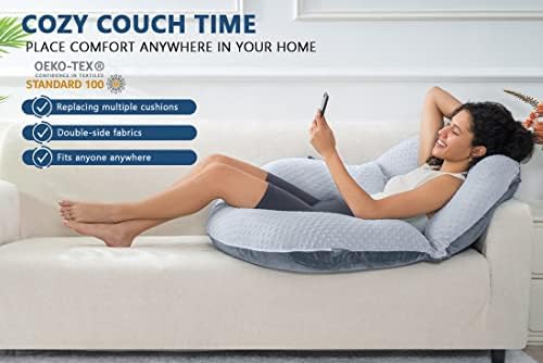 INSEN Reading Pillow, Back Pillow for Sitting in Bed and Couch, Gaming Pillow for Adults, Sit Up Support for Bed
