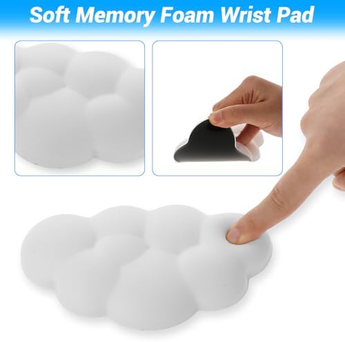 Dimeho Cloud Wrist Rest Cushion for Mouse Ergonomic Soft Gel Hand Support Pad Ergonomic Anti-Slip Comfortable Mat Supplies for Office School Home Laptop Computer Mouse