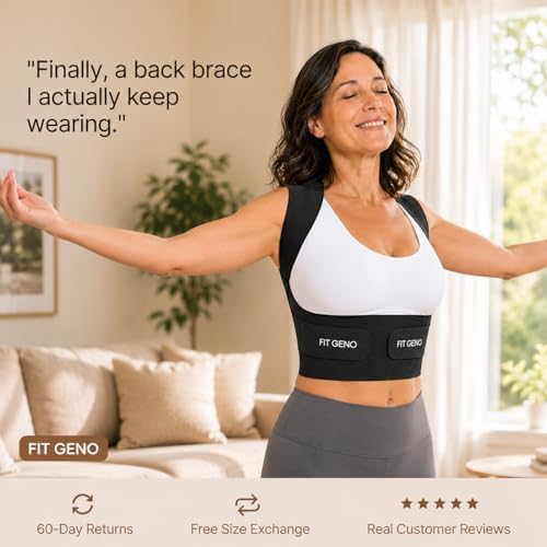 Fit Geno Invisilite Posture Corrector for Women Adjustable Upper Back Brace