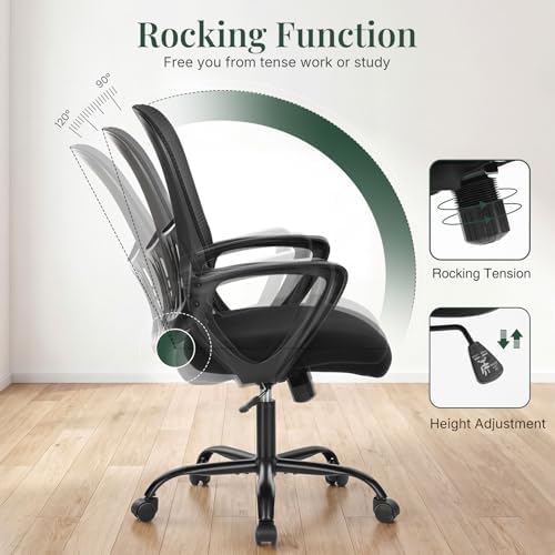Home Office Desk Chair, Lumbar Support, Mesh Back Computer Chair