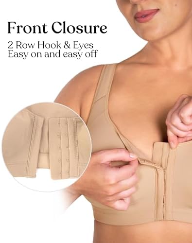 HSIA Posture Bras for Women Front Closure No Underwire Back Support Bra