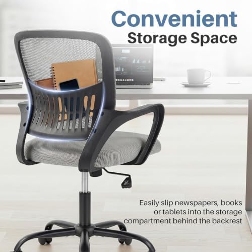 DUMOS Home Office Chair, Ergonomic Lumbar Support Desk Chair