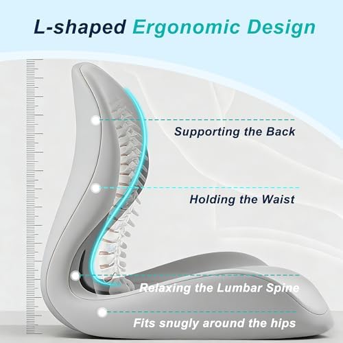 Seat Cushion for Office Chair, Ergonomic Cushion with Lumbar Support Pillow