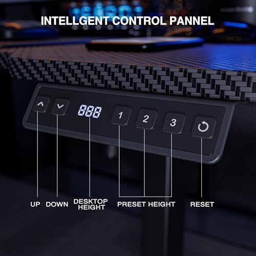 Acrolix L Shaped Electric Standing Desk,59x40 Reversible,Black Carbon