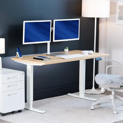 VIVO Light Wood 60 x 24 in Standing Desk, DESK-KIT-2W6C