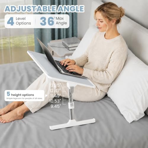 Adjustable Lap Desk, Foldable Laptop Desk for Bed, X-Large Lap Table