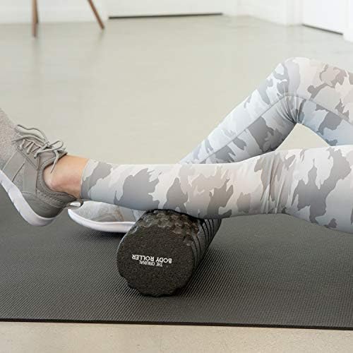 The Original Body Roller - High Density Foam Roller Massager for Deep Tissue Massage of the Back and Leg Muscles - Self Myofascial Release of Painful Trigger Point Muscle Adhesions (Black)