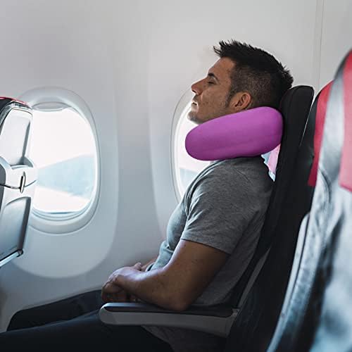Travel Pillow, Memory Foam Neck Pillow, Airplane Pillow, Purple