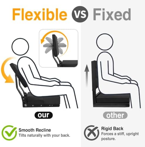 HUTMANG Swivel Backrest Stadium Seats,bleacher Chairs with Back and Cushion