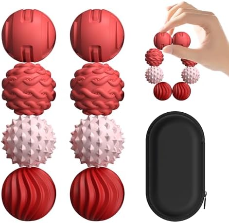 Textured Sensory Stress Relief Balls, Desk Toy for Office & Home - Pink
