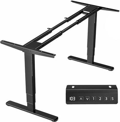 VIVO Black Dual Motor Electric Standing Desk Frame, DESK-V103E