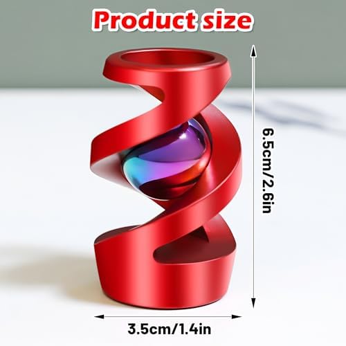 Kinetic Spinning Desk Toy, ADHD Stress Fidget Desktop Decor Red