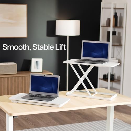VIVO White 24 in Single Top Keyboard and Mouse Riser, DESK-V024AW