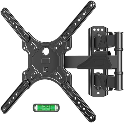 MOUNTUP Full Motion TV Wall Mount for Most 26-60 Inch TVs, Max VESA 400x400mm Wall Mount TV Bracket with Swivel Tilting Extension Level Adjustment for LED LCD Flat Curved TVs Up to 77 LBS, MU0018
