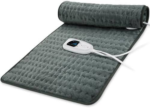 33x17 Inch Electric Heating pad for Back Neck Shoulder Knee Arms Legs- Electric Heat Pads with 6 Heat Settings & Auto Shut Off &Dry/Moist Heat Heating Pad for Birthday Mother Father Gril Men Women